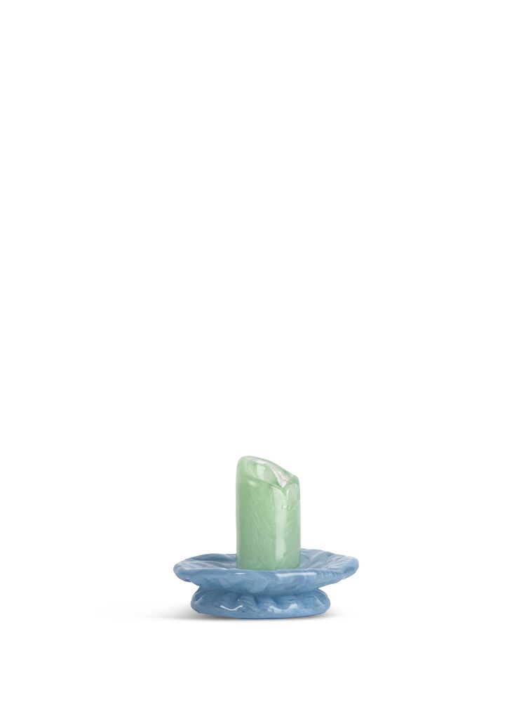 CANDLESTICK LARA XS, MINTY GREEN/LIGHT BLUE