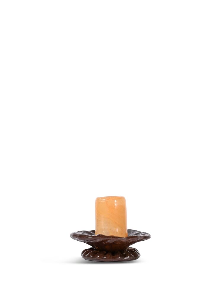 CANDLESTICK LARA XS, ORANGE/BROWN
