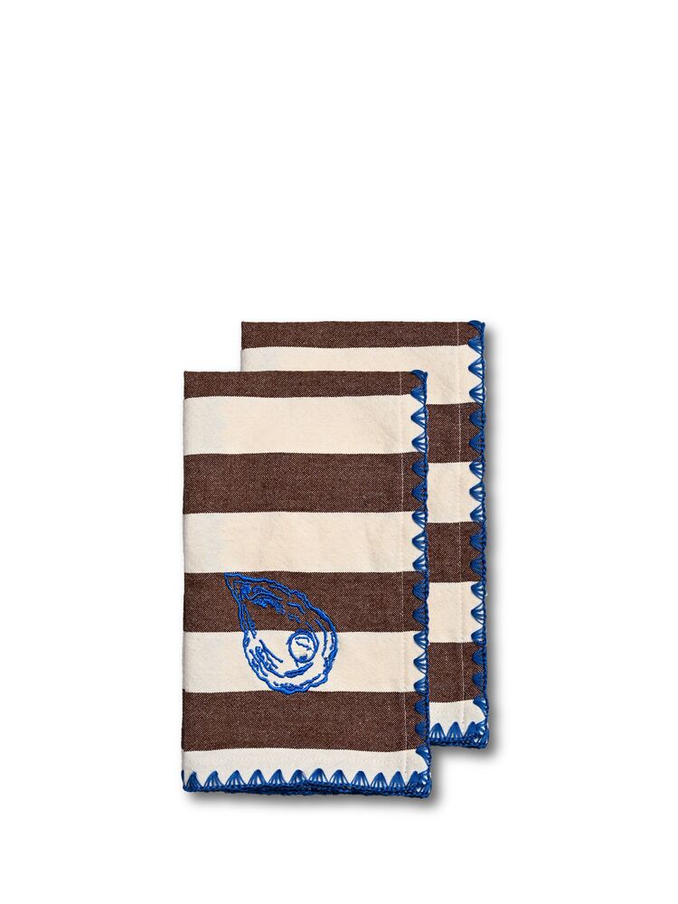 NAPKIN BUBBA OYSTER 2PCS/SET, BROWN