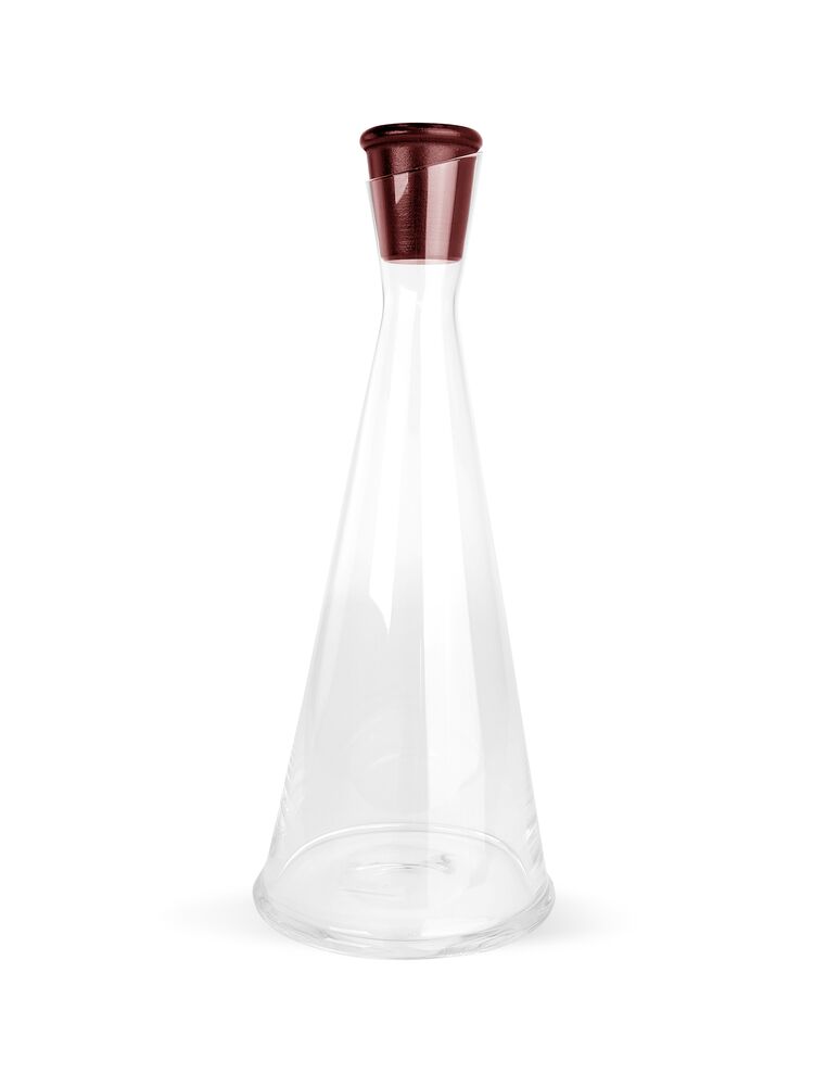 GURKEN CARAFE, CLEAR/DARK RED