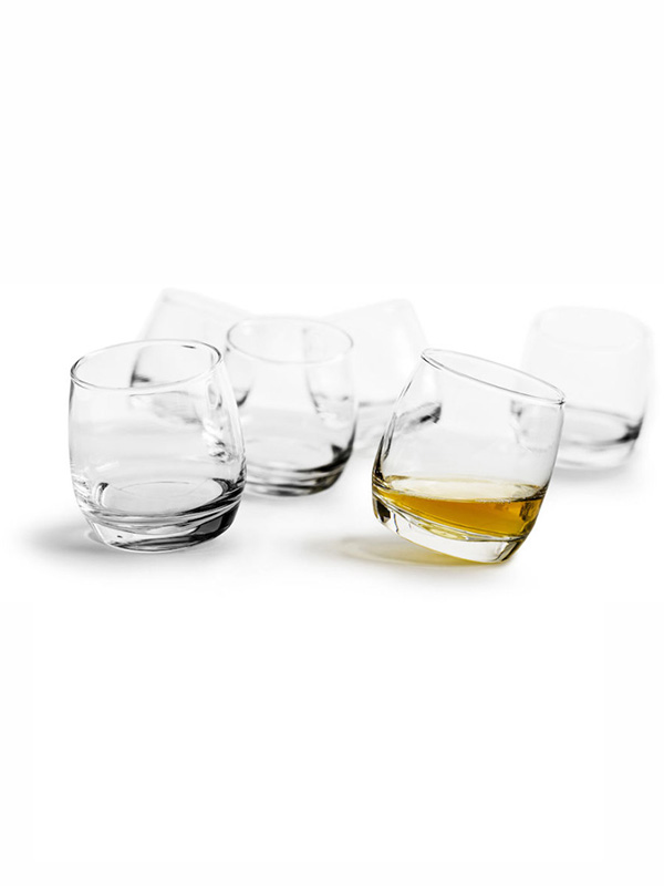 Bar Whiskey glasses, rounded base, 6-pack