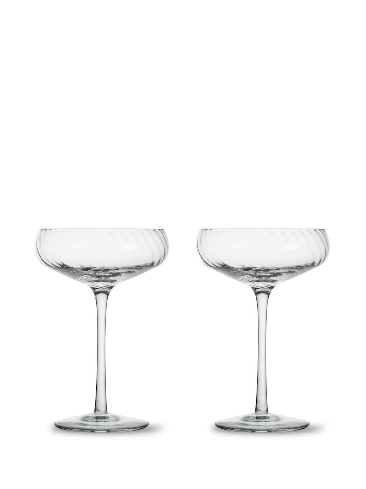 CHAMPAGNE SAUCER OPACITY 2PCS/SET, CLEAR