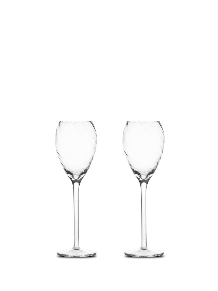 CHAMPAGNE GLASS OPACITY 2PCS/SET, CLEAR