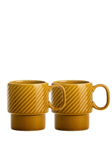 [5018524] COFFEE & MORE COFFEE MUG 2-PCS, YELLOW