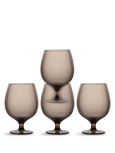 [5018740] BILLIE BEER GLASS RPET,4-PCS BROWN
